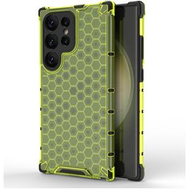 Mobigear Honeycomb Samsung Galaxy S24 Ultra Hülle Hardcase Backcover Stoßfest - Grün