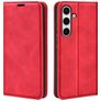 Mobigear Retro Slim Samsung Galaxy S24 FE Hülle Klapphülle Geldbörse - Rot