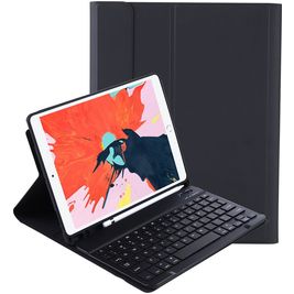 Mobigear Keys iPad Air 4 (2020) Hülle QWERTY Bluetooth Tastatur Klapphülle + Stifthalter - Schwarz