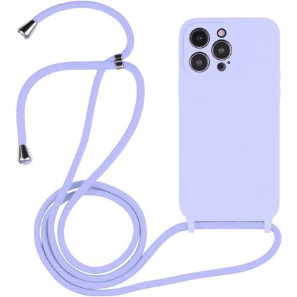 Mobigear Lanyard iPhone 15 Pro Silikon Handykette - Lila