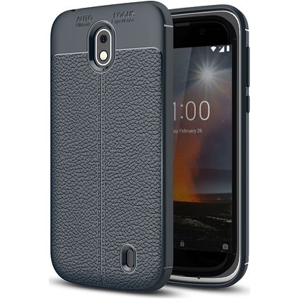 Mobigear Luxury Nokia 1 Hülle Flexibles TPU Backcover - Marineblau