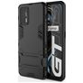 Mobigear Armor Stand Realme GT Hülle Hardcase Backcover Stoßfest mit Ständer - Schwarz