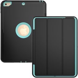 Mobigear Tri-Fold Folio iPad 5 (2017) Hülle Kunststoff,TPU Klapphülle - Schwarz / Türkis