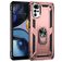Mobigear Armor Ring Motorola Moto G22 Hülle Hardcase Backcover Stoßfest mit Ringhalter - Roségold