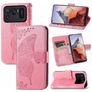 Mobigear Butterfly Xiaomi Mi 11 Ultra Hülle Klapphülle Geldbörse - Pink