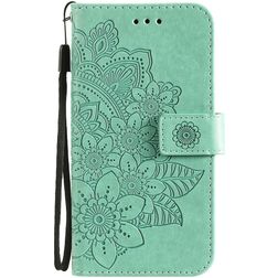Mobigear Flowers OPPO A54 5G Klapphülle Portemonnaie - Türkis