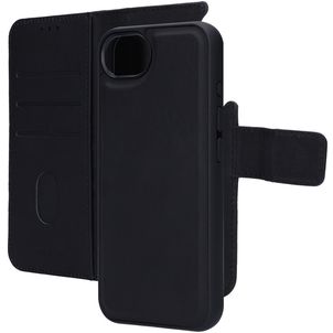 Mobiparts iPhone 17e Hülle Echtes Leder Abnehmbare 2in1 Klapphülle Geldbörse - Schwarz