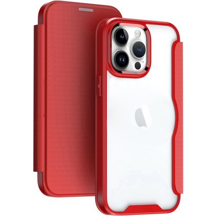 Mobigear Smart Fit iPhone 15 Pro Max Hardcase Klapphülle - Rot