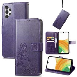 Mobigear Clover Samsung Galaxy A13 4G Hülle Klapphülle Geldbörse - Lila