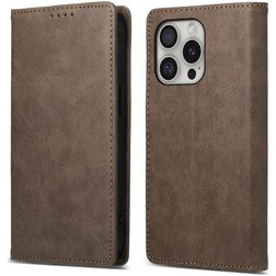 Mobigear Wallet iPhone 16 Pro Hülle Klapphülle Geldbörse - Braun