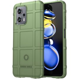 Mobigear Rugged Shield POCO X4 GT Hülle Flexibles TPU Backcover Stoßfest - Grün