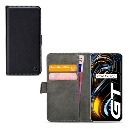 Mobilize Classic Gelly Wallet Realme GT Hülle Klapphülle Geldbörse - Schwarz