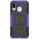 Mobigear Tire Samsung Galaxy A40 Hülle Hardcase Backcover Stoßfest mit Ständer - Schwarz / Lila