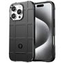 Mobigear Rugged Shield iPhone 16 Pro Max Hülle Flexibles TPU Backcover Stoßfest - Schwarz