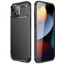 Mobigear Racing iPhone 14 Pro Max Hülle Flexibles TPU Backcover - Schwarz