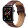 Mobigear Bologna Leder Apple Watch Armband Dornschließe - 49/46/45/44 mm - Braun