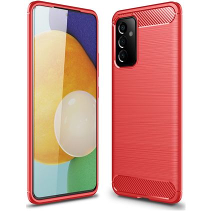 Mobigear Brushed Slim Samsung Galaxy A82 5G Hülle Flexibles TPU Backcover - Rot