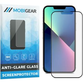 Mobigear Premium iPhone 13 Panzerglas Gehärtetes Glas Displayschutz Anti-Glare - Hüllenfreundlich - Schwarz