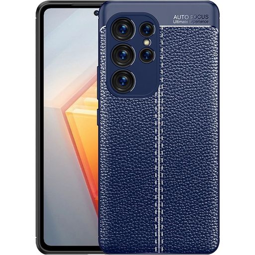 Mobigear Luxury Samsung Galaxy S23 Ultra Hülle Flexibles TPU Backcover - Blau