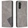 Mobigear Rhombus Slim Samsung Galaxy A35 Hülle Klapphülle - Grau