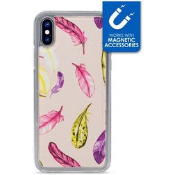My Style Magneta Case for Apple iPhone X/Xs Beige Feathers