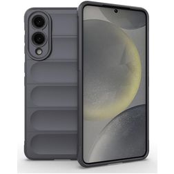 Mobigear Bumpy Samsung Galaxy S25 Edge Hülle Flexibles TPU Backcover - Grau