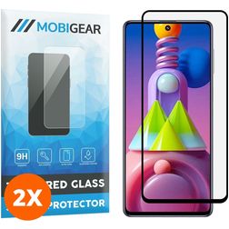 Mobigear Premium Samsung Galaxy M51 Panzerglas Gehärtetes Glas Displayschutz - Hüllenfreundlich - Schwarz (2er Pack)