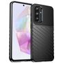 Mobigear Groove Samsung Galaxy A56 Hülle Flexibles TPU Backcover - Schwarz