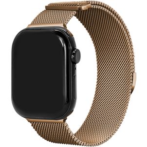 Mobilize RVS Milanaise Apple Watch Armband Magnetverschluss - 49/46/45/44 mm - Roségold
