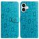 Mobigear Flowers iPhone 17 Hülle Klapphülle Geldbörse - Blau
