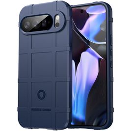 Mobigear Rugged Shield Google Pixel 10 Pro XL Hülle Flexibles TPU Backcover Stoßfest - Blau