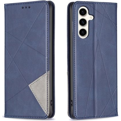 Mobigear Rhombus Slim Samsung Galaxy S24 FE Hülle Klapphülle - Blau