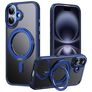 Mobigear Frosted Mag iPhone 17 MagSafe Hülle Hardcase Backcover mit Ständer - Blau
