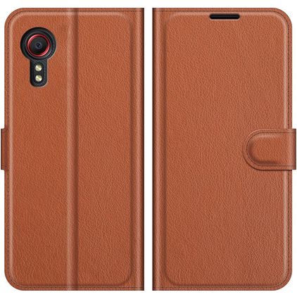 Mobigear Classic Samsung Galaxy Xcover 5 Klapphülle Portemonnaie - Cognac