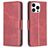 Mobigear Excellent iPhone 16 Pro Hülle Klapphülle Geldbörse - Rot