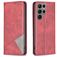 Mobigear Rhombus Slim Samsung Galaxy S25 Ultra Hülle Klapphülle - Rot