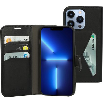 Mobiparts Classic Wallet iPhone 13 Pro Hülle Klapphülle Geldbörse - Schwarz
