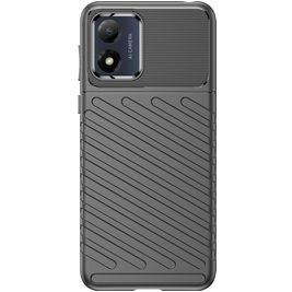 Mobigear Groove Motorola Moto E13 Hülle Flexibles TPU Backcover - Schwarz