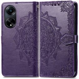 Mobigear Dreamcatcher OPPO A98 Hülle Klapphülle Geldbörse - Lila