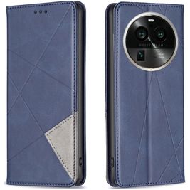 Mobigear Rhombus Slim OPPO Find X6 Pro Hülle Klapphülle - Blau