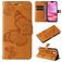 Mobigear Butterfly iPhone 16 Hülle Klapphülle Geldbörse - Cognac