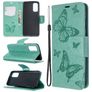 Mobigear Butterfly Samsung Galaxy S20 Hülle Klapphülle Geldbörse - Türkis