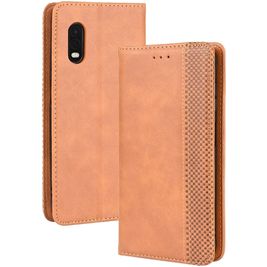 Mobigear Sensation Samsung Galaxy Xcover Pro Hülle Klapphülle Geldbörse - Cognac