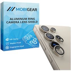 Mobigear Single Samsung Galaxy S25 Ultra Panzerglas Gehärtetes Glas Kameralinsen Schutz - Hüllenfreundlich - Grau