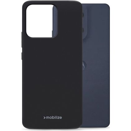 Mobilize Rubber Gelly Motorola Moto G86 Hülle Flexibles TPU Backcover - Schwarz