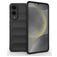 Mobigear Bumpy Samsung Galaxy S25 Edge Hülle Flexibles TPU Backcover - Schwarz