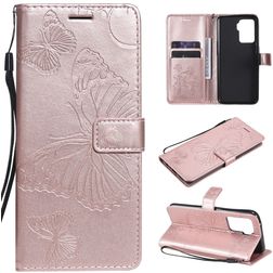 Mobigear Butterfly OPPO A94 5G Hülle Klapphülle Geldbörse - Roségold