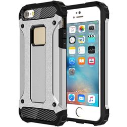 Mobigear Outdoor iPhone SE (2016) Hülle Hardcase Backcover Stoßfest - Silber
