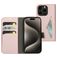 Mobiparts Classic Wallet iPhone 15 Pro Klapphülle Portemonnaie - Pink