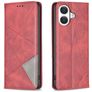 Mobigear Rhombus Slim iPhone 17 Hülle Klapphülle - Rot